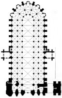 Planta de la Catedral de Bourges