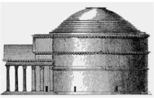 Dibujo del alzado del Pante&oacute;n, Roma