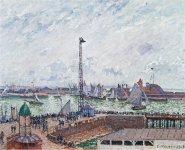 PISSARRO, Camile, El Anse des Pilotes, El Havre, por la ma&ntilde;ana, d&iacute;a nublado y niebla, 1903, donaci&oacute;n de Lucien Pissarro, hijo del artista a la Tate, 1948