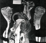 KLIMT, Gustav, Jurisprudencia, 1907, &oacute;leo sobre lienzo, 430x300 cm., quemado en 1945 en el Castillo Immendorf [Detalle]