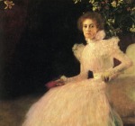 KLIMT, Gustav, Sonja Knips 1898, &oacute;leo sobre lienzo, 145 x 145 cm., Galerie Belvedere, Vienna [Detalle]