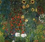 KLIMT, Jard&iacute;n con girasoles, 1905/06, &oacute;leo sobre lienzo, 110 x 110 cm., &Ouml;sterreiches Galerie Belbedere, Schloss Belbedere Viena[Detalle]