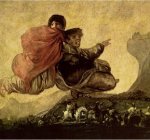 Asmodea, 1820-21, &oacute;leo sobre pared, traslado a lienzo, 123 x 266 cm., Museo del Prado, Madrid  [Detalle]