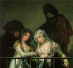 Majas en el balc&oacute;n, c. 1810-15, &oacute;leo sobre lienzo , 194.8 x 125.7 cm., Metropolitan Museum of Art, New York [Detalle]