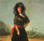 La Duquesa de Alba con mantilla, 1797, &oacute;leo sobre lienzo, 210 x 149.5 cm., Hispanic Society of America, Nueva York [Detalle]
