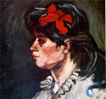 1885 'Busto de mujer de perfil', Amberes, &oacute;leo sobre lienzo, 60 x 50 cm., Col. Wyler, Nueva York [Detalle]