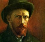 1887 'Autorretrato con sombrero', Paris, &oacute;leo sobre lienzo, 41 x 32'5 cm., Fundaci&oacute;n Vincent van Gogh, Amsterdam [Detalle]