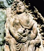 'Mujer Adultera' en la Portada de las Platerias de la Catedral de Santiago