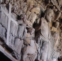 Detalle del P&oacute;rtico de la Gloria de la Catedral de Santiago