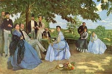 Fr&eacute;d&eacute;ric Bazille, Retrato de una familia (R&eacute;union de Famille), 1867