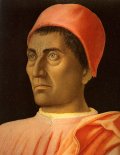Andrea Mantegna, Retrato del Cardenal Carlos de M&eacute;dicis (detalle), h. 1416
