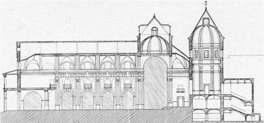 Alzado del Santuario de la Virgen de la Victoria de M&aacute;laga