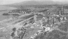 Vista del Paseo del Parque de M&aacute;laga durante su construcci&oacute;n