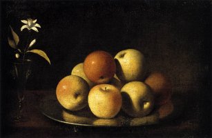 Juan de Zurbar&aacute;n, ‘Bodeg&oacute;n con manzanas y azahar’ (hacia 1640), Colecci&oacute;n privada.
