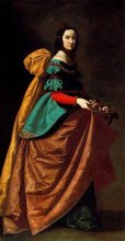 Francisco de Zurbar&aacute;n, 'Santa Casilda' (1633). Madrid