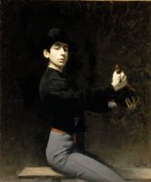 Autorretrato vestido de flamenco, 1883, &oacute;leo sobre lienzo, 115 x 96'5 cm., Museu Nacional d'Art de Catalunya (MNAC)