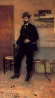 Retrato de Santiago Rusi&ntilde;ol, 1889. &Oacute;leo sobre lienzo, 166 x 96 cm., Colecci&oacute;n particular.