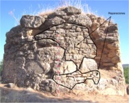 Reparaciones y parches en la Torre de los Anillos (SE).