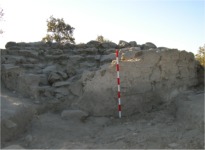 Alzado S. Restos del enlucido original de la torre de las Cabrerizas