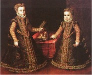 Sofonisba Anguissola, "Infantas Isabell Clara Eugenia y Catalina Micaela ", 1570