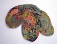 Nancy Kamin "Forma verde". Mixta / madera