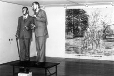 Gilbert & George. "Singing Sculpture"