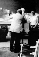 Rodin esculpiendo a la mmodelo Kate Simpson, 1902