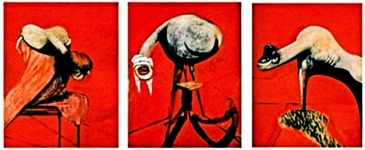 BACON, Francis, 'Tres estudios para figuras en la base de una crucifixi&oacute;n', 1944