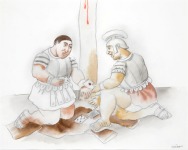 Fernando Botero, Juegan la tunicade Jesus, 2011