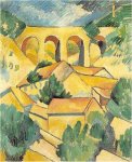 George Braque"Viaduct at L`Estaque" 1908