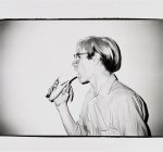Andy Warhol con Banana, 1982. Fotograf&iacute;a: Andy Warhol