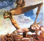 Construcci&oacute;n blanda con jud&iacute;as hervidas-Premonici&oacute;n de la guerra civil, 1936 [Detalle]