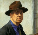 1925-30 'Autorretrato', &oacute;leo sobre lienzo, 64'1 x 52'4 cm., Whitney Museum de Nueva York [Detalle]