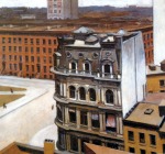 1927 'La ciudad', &oacute;leo sobre lienzo, 71'1 x 91'4 cm., The University of Arizona Museum of Art, Tucson [Detalle]