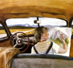 1946 'Jo en Wyoming', acuarela sobre papel, 35'4 x 50'8 cm.,  Whitney Museum de Nueva York[Detalle]