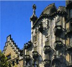 1904-1906 Casa Batll&oacute;, Paseo de Gr&agrave;cia, 43, Barcelona. Detalle de la fachada