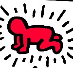 Keith Haring, Bebe, dibujo que se convirti&oacute; en su se&ntilde;a de identidad