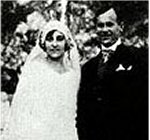 1929 Joan Mir&oacute; y Pilar Juncosa el d&iacute;a de su boda en Palma de Mallorca