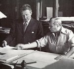 Joan Mir&oacute; junto a su marchante Aim&eacute; Maeght