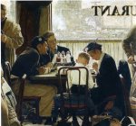 1951, 24 de noviembre, La bendici&oacute;n de la mesa, ilustraci&oacute;n para la portada de "Saturday Evening Post". &Oacute;leo sobre lienzo, 106'5 x 104 cm., Colecci&oacute;n privada