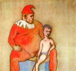 Buf&oacute;n y acr&oacute;bata joven, Par&iacute;s, 1905 [Detalle]