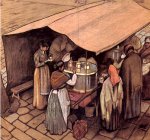 'En el caf&eacute; de la ma&ntilde;ana' , l&aacute;piz  sobre papel,  74 x 90 cm. [Detalle]