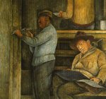 El pintor el escultor y el arquitecto, 1923-28, mural de la Secretar&iacute;a de Educaci&oacute;n P&uacute;blica