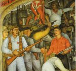 El arsenal-Frida repartiendo armas, 1928 , mural Secretar&iacute;a de Educaci&oacute;n P&uacute;blica