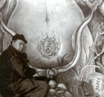 1951 Diego pintando la figura femenina del mural El agua, origen de la vida