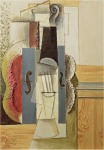 Violin Hanging on the Wall, c.a 1912, completada en Paris, 1913. Oil, spackle with grit, enamel, and charcoal on canvas, 65 cm x 46 cm. Kunstmuseum, Bern. Hermann and Margrit Rupf Foundation. Peter Willi/The Bridgeman Art Library &copy; 2011 Estate of Pablo Picasso/Artists Rights Society (ARS), New York
