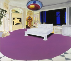 Dexter Dalwood , Neverland, 1999 &Oacute;leo sobre lienzo 183 x 213 cm.