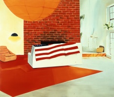 Dexter Dalwood, Sharon Tate&acute;s House, 1998 (La casa de Sharon Tate, 1998) &Oacute;leo sobre lienzo 183 x 235 cm