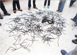 Performance Micelio: Perfomance colectivo "Micelio", Jorge Restrepo, foto de Jorge Espinosa, Zamorano, Honduras, 2012