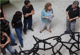 Performance Micelio: Perfomance colectivo "Micelio", Jorge Restrepo, foto de Jorge Espinosa, Zamorano, Honduras, 2012